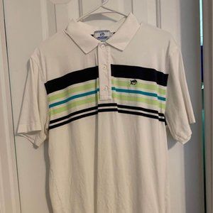 Southern Tide Golf Men’s Striped Polo, Size Medium